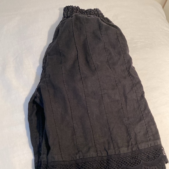 Johnny Was crop lace cotton black pants M - Picture 14 of 16